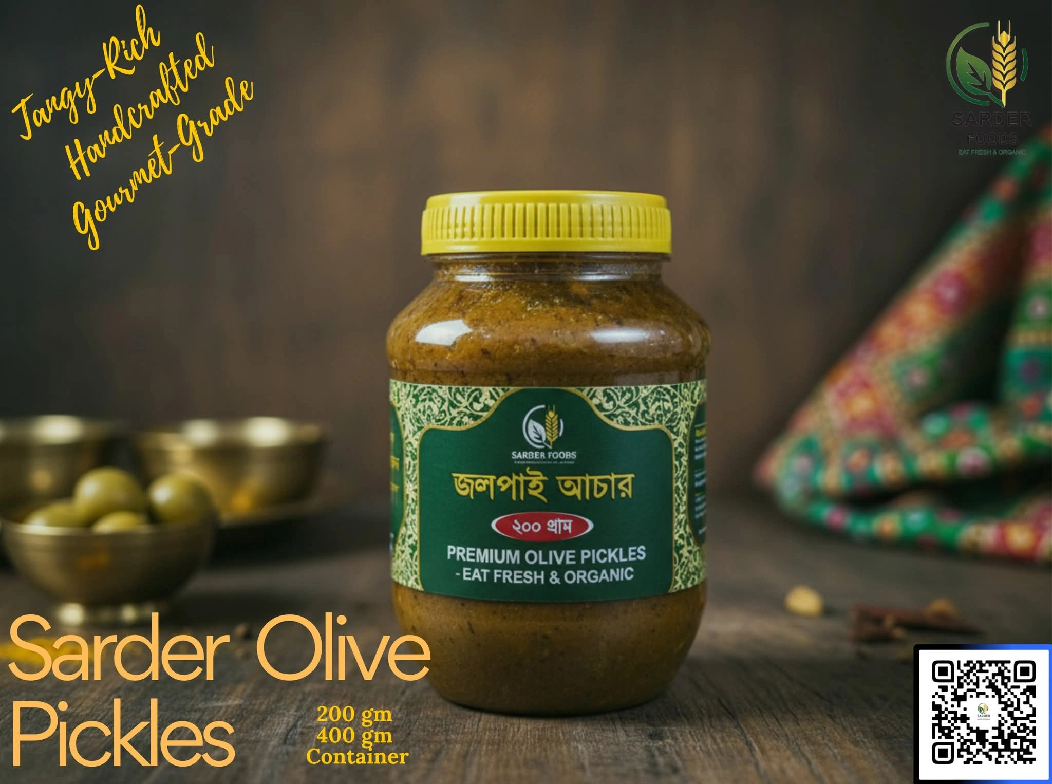image (4) Sarder Foods Olive Pickle 200 Gram - Image 1