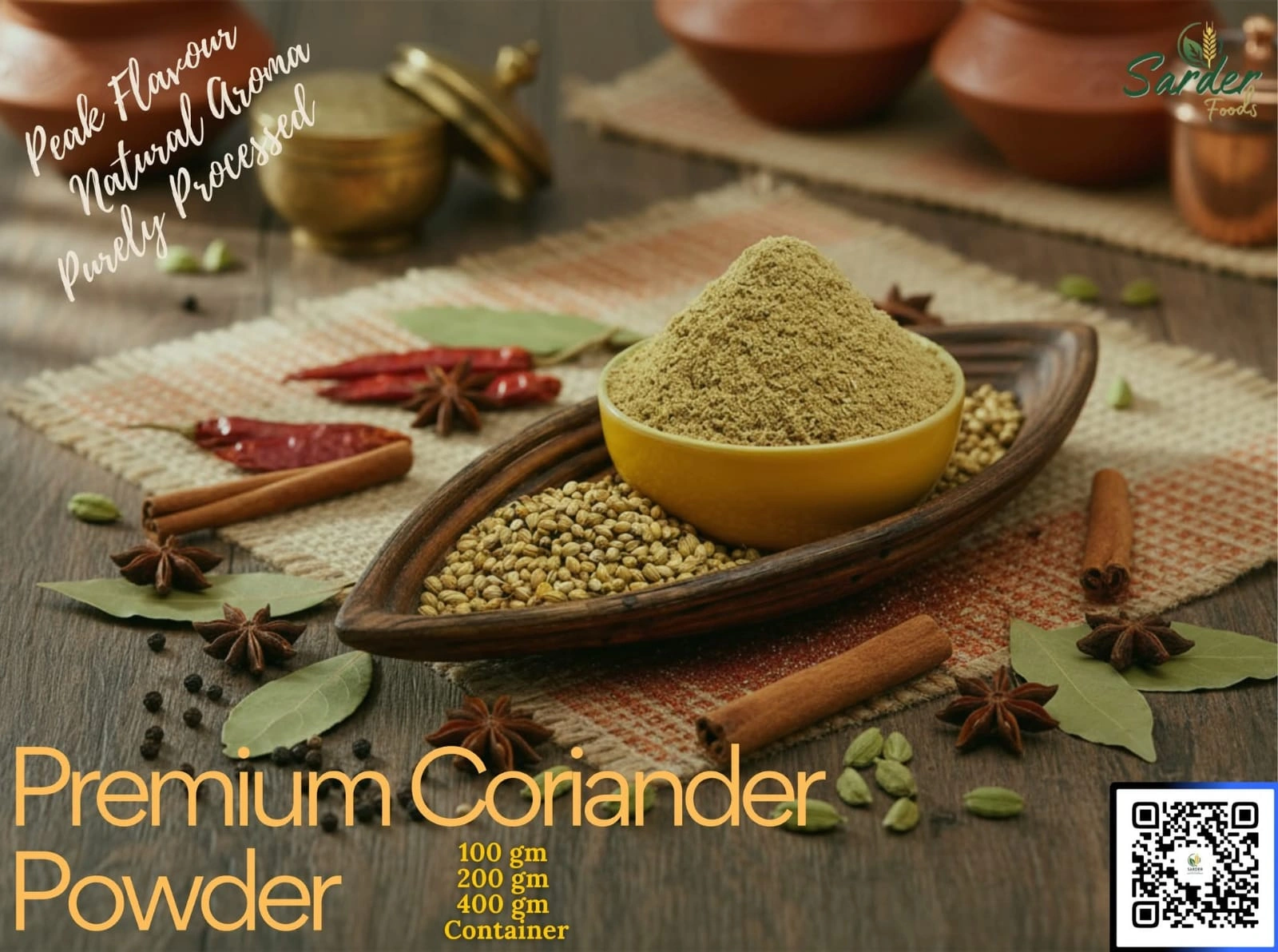 image (7) Sarder Foods Coriander Powder 100 Gram - Image 1